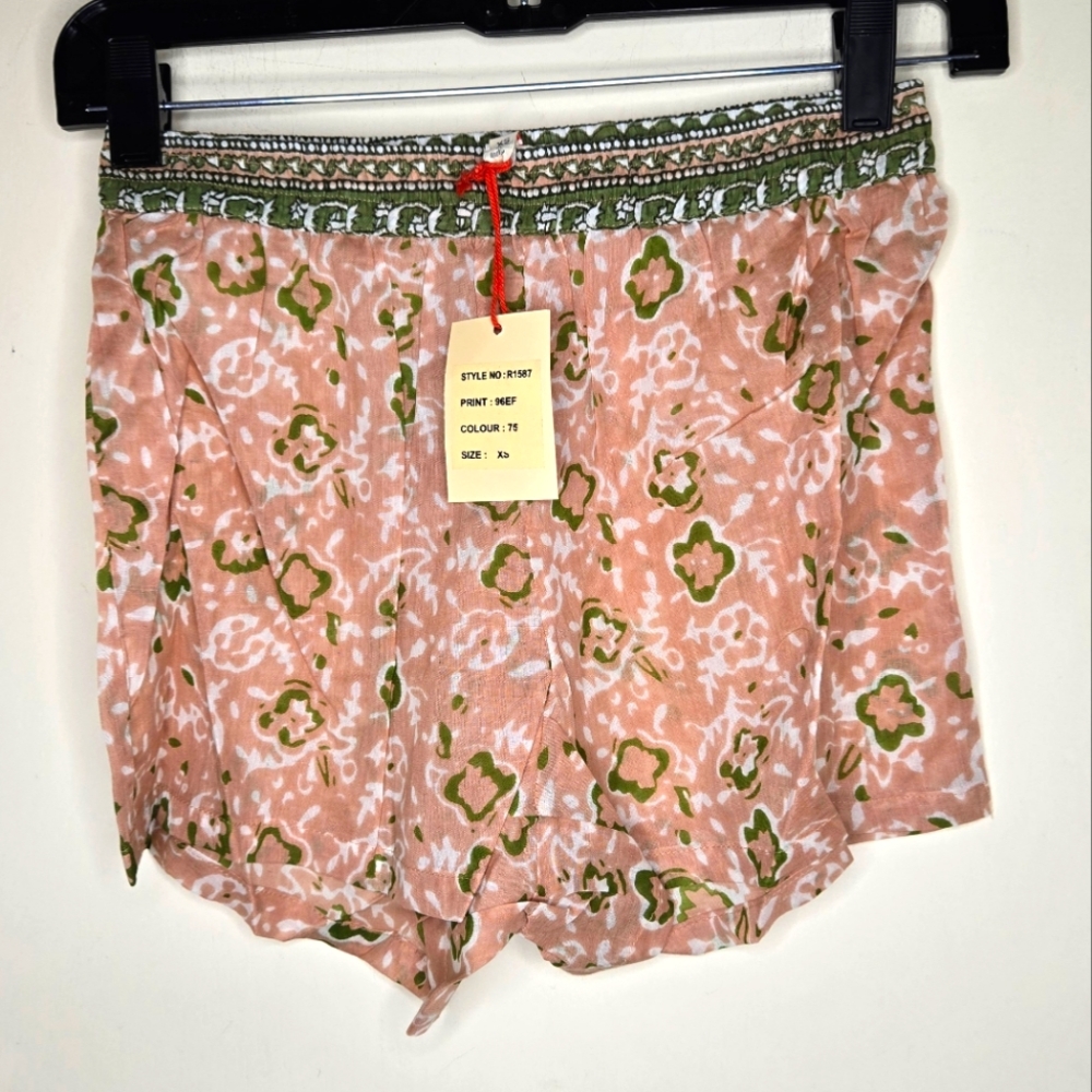 NWT Raga sleep shorts pink and green XS